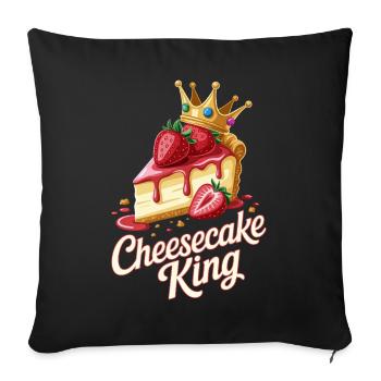 Gâteau - Housse de coussin décorative 45 x 45 cm - noir - Devant