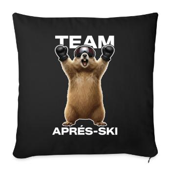 Team Apres Ski Party Crew Snow Skiing Ski - Sofa pillowcase 17,3'' x 17,3'' (45 x 45 cm) - black - Front