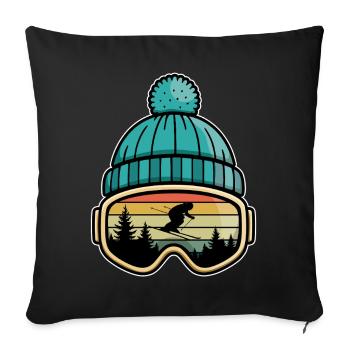 Apres Ski Party Crew Snow Skiing Ski - Sofa pillowcase 17,3'' x 17,3'' (45 x 45 cm) - black - Front