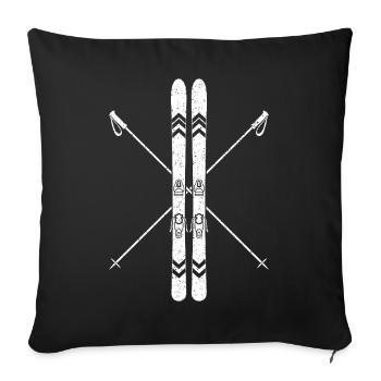Apres Ski Party Crew Snow Skiing Ski Vintage - Sofa pillowcase 17,3'' x 17,3'' (45 x 45 cm) - black - Front