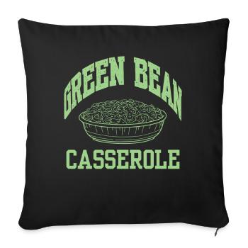 cool Casserole Haricots Verts - Housse de coussin décorative 45 x 45 cm - noir - Devant