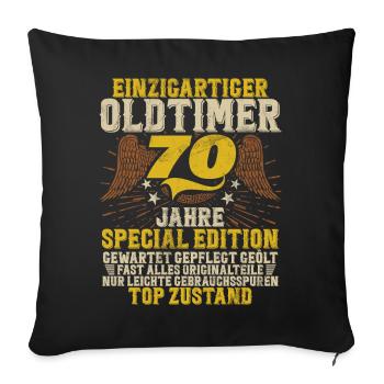 70 Years Unique Classic 70th Birthday - Sofa pillowcase 17,3'' x 17,3'' (45 x 45 cm) - black - Front