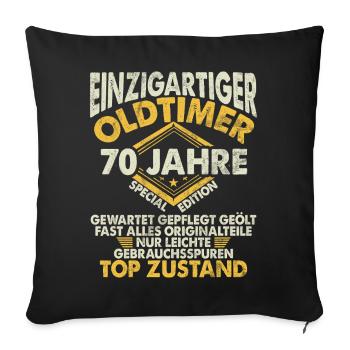 70 Years Unique Classic 70th Birthday - Sofa pillowcase 17,3'' x 17,3'' (45 x 45 cm) - black - Front