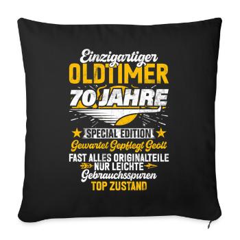 70 Years Unique Classic 70th Birthday - Sofa pillowcase 17,3'' x 17,3'' (45 x 45 cm) - black - Front