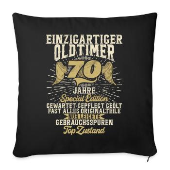 70 Years Unique Classic 70th Birthday - Sofa pillowcase 17,3'' x 17,3'' (45 x 45 cm) - black - Front