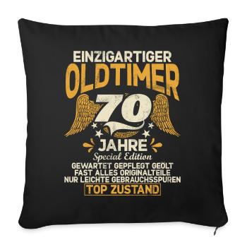 70 Years Unique Classic 70th Birthday - Sofa pillowcase 17,3'' x 17,3'' (45 x 45 cm) - black - Front