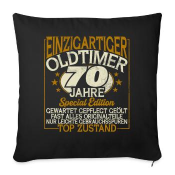 70 Years Unique Classic 70th Birthday - Sofa pillowcase 17,3'' x 17,3'' (45 x 45 cm) - black - Front