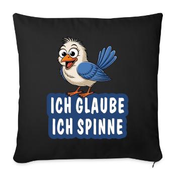 I THINK I'M CRAZY - Sofa pillowcase 17,3'' x 17,3'' (45 x 45 cm) - black - Front