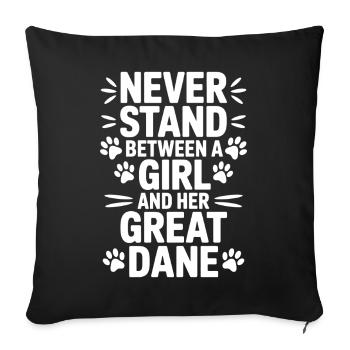 Dogue Allemand disant drôle Cadeau Dogue Allemand - Housse de coussin décorative 45 x 45 cm - noir - Devant
