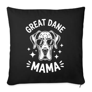 Dogue Allemand disant drôle Cadeau Dogue Allemand - Housse de coussin décorative 45 x 45 cm - noir - Devant