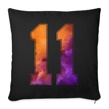 NON. 11 NUMÉRO 11 COLLÈGE 11E ANNIVERSAIRE - Housse de coussin décorative 45 x 45 cm - noir - Devant
