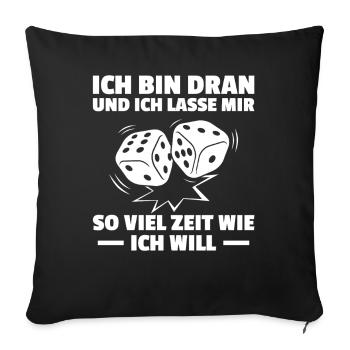 It's My Turn Board Game Board Game - Sofa pillowcase 17,3'' x 17,3'' (45 x 45 cm) - black - Front