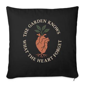 Funny garden humor, plant lover, - Sofa pillowcase 17,3'' x 17,3'' (45 x 45 cm) - black - Front