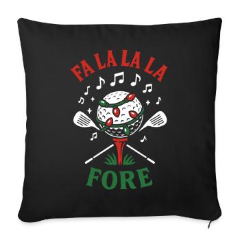 Fa La La La Fore Golf Noël - Housse de coussin décorative 45 x 45 cm - noir - Devant