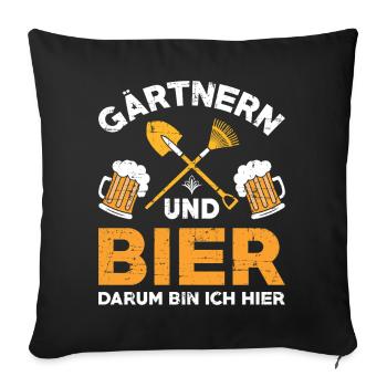 Garden Gardener Gardening Gardening Gardening Gardening - Sofa pillowcase 17,3'' x 17,3'' (45 x 45 cm) - black - Front