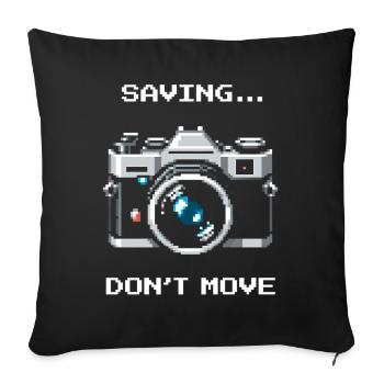 Sauvegarder, ne pas bouger | Exposition longue - Housse de coussin décorative 45 x 45 cm - noir - Devant