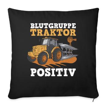 Agriculteur Agriculteur Agriculteur Tracteur Agricole - Housse de coussin décorative 45 x 45 cm - noir - Devant