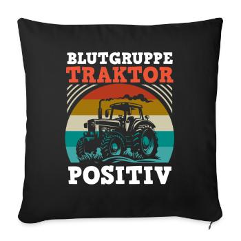 Farmer Farm Farmer Farmer Tractor - Sofa pillowcase 17,3'' x 17,3'' (45 x 45 cm) - black - Front