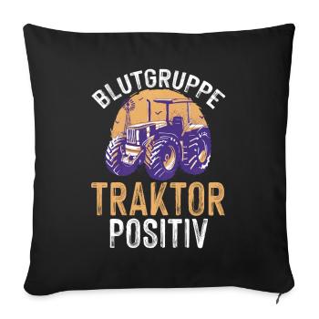 Agriculteur Agriculteur Agriculteur Tracteur Agricole - Housse de coussin décorative 45 x 45 cm - noir - Devant