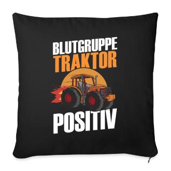 Farmer Farm Farmer Farmer Tractor - Sofa pillowcase 17,3'' x 17,3'' (45 x 45 cm) - black - Front