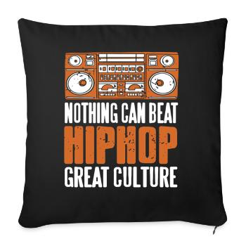 Nothing Can Beat Urban Beat Flow Culture - Sofa pillowcase 17,3'' x 17,3'' (45 x 45 cm) - black - Front