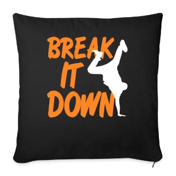 Break It Down Rhythm Motion Dance Power - Sofakissenbezug 45 x 45 cm - Schwarz - Vorne