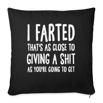 Pet drôle Dire Humour Rétro Citation Sarcastique - Housse de coussin décorative 45 x 45 cm - noir - Devant