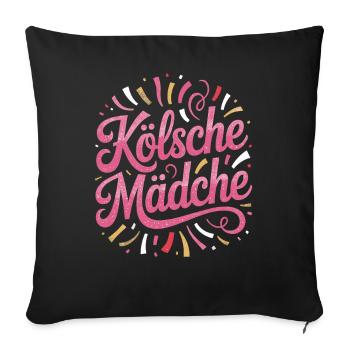 Cologne Girls Carnival Cologne Cologne Cologne Girls - Sofa pillowcase 17,3'' x 17,3'' (45 x 45 cm) - black - Front