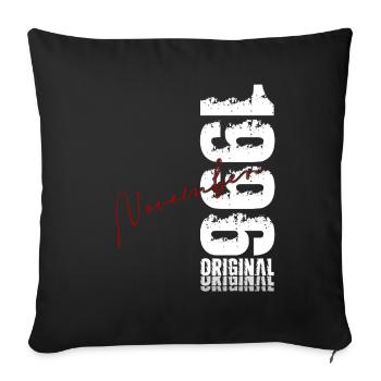 30ème Anniversaire Original Novembre Millésime 1996 - Housse de coussin décorative 45 x 45 cm - noir - Devant