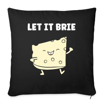 Humor Brie-Käse - Sofakissenbezug 45 x 45 cm - Schwarz - Vorne