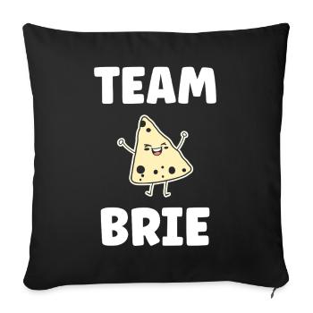 Humor Brie-Käse - Sofakissenbezug 45 x 45 cm - Schwarz - Vorne