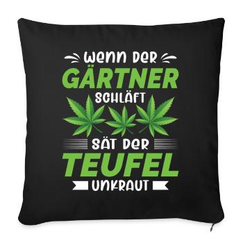 Garden Gardener Gardening Gardening Gardening Gardening - Sofa pillowcase 17,3'' x 17,3'' (45 x 45 cm) - black - Front