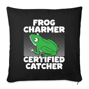 Frog Catcher Charmer Cretified Frog - Sofakissenbezug 45 x 45 cm - Schwarz - Vorne