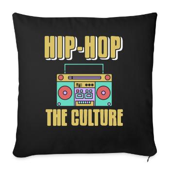 Beat Rhythm The Culture Retro Boombox Pride - Sofakissenbezug 45 x 45 cm - Schwarz - Vorne