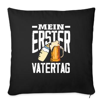 Funny Father's Day Gift Dad Beer - Sofa pillowcase 17,3'' x 17,3'' (45 x 45 cm) - black - Front