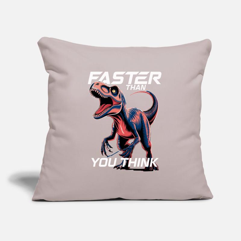Plus rapide que vous ne le pensez Dinosaur Velociraptor Housse de coussin décorative 45 x 45 cm
