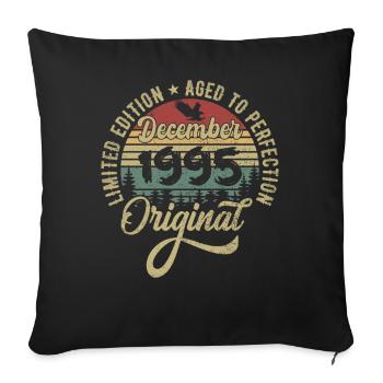Décembre 1995 - Légende depuis décembre 1995 - Housse de coussin décorative 45 x 45 cm - noir - Devant