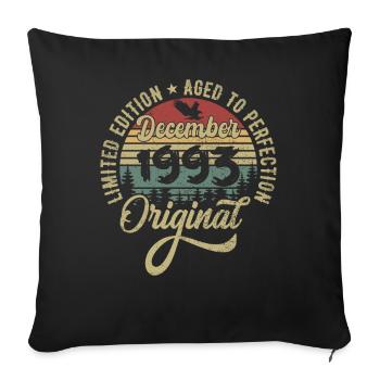 December 1993 - Legend since December 1993 - Sofa pillowcase 17,3'' x 17,3'' (45 x 45 cm) - black - Front