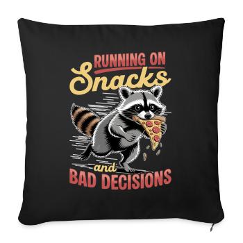 Drôle de raton laveur - Housse de coussin décorative 45 x 45 cm - noir - Devant