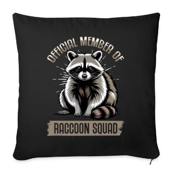 Drôle de raton laveur - Housse de coussin décorative 45 x 45 cm - noir - Devant