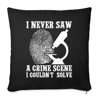 L’analyste médico-légal n’a jamais vu une escouade de scène de crime - Housse de coussin décorative 45 x 45 cm - noir - Devant