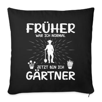 Garden Gardener Gardening Gardening Gardening Gardening - Sofa pillowcase 17,3'' x 17,3'' (45 x 45 cm) - black - Front