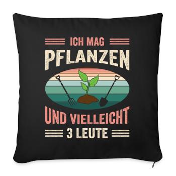 Garden Gardener Gardening Gardening Gardening Gardening - Sofa pillowcase 17,3'' x 17,3'' (45 x 45 cm) - black - Front