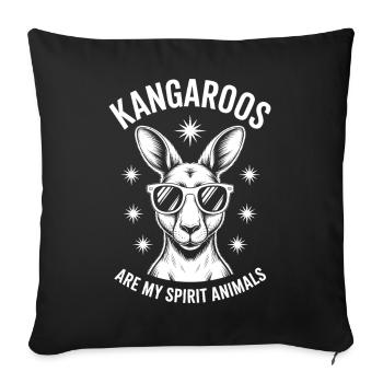 Kangaroo Saying Kangaroo Funny Kangaroo Gift - Sofa pillowcase 17,3'' x 17,3'' (45 x 45 cm) - black - Front
