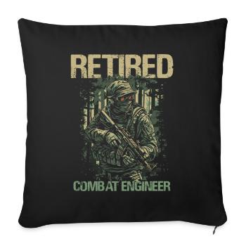 Illustration du génie de combat calme - Housse de coussin décorative 45 x 45 cm - noir - Devant