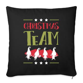 Weihnachten Team Christmas - Sofa pillowcase 17,3'' x 17,3'' (45 x 45 cm) - black - Front