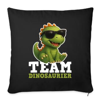 Team Dinosaur - Sofa pillowcase 17,3'' x 17,3'' (45 x 45 cm) - black - Front