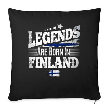 Finland - Sofa pillowcase 17,3'' x 17,3'' (45 x 45 cm) - black - Front