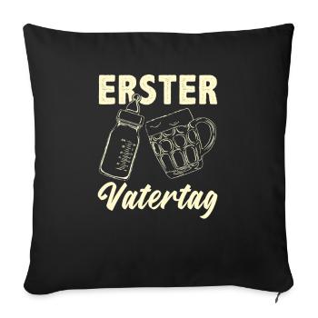 Funny Father's Day Gift Dad Beer - Sofa pillowcase 17,3'' x 17,3'' (45 x 45 cm) - black - Front