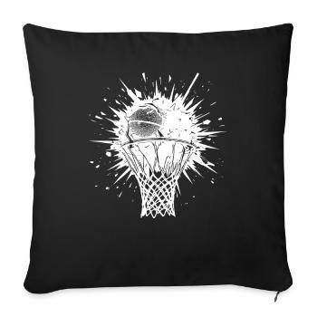 Energetic Basketball Art - Sofa pillowcase 17,3'' x 17,3'' (45 x 45 cm) - black - Front